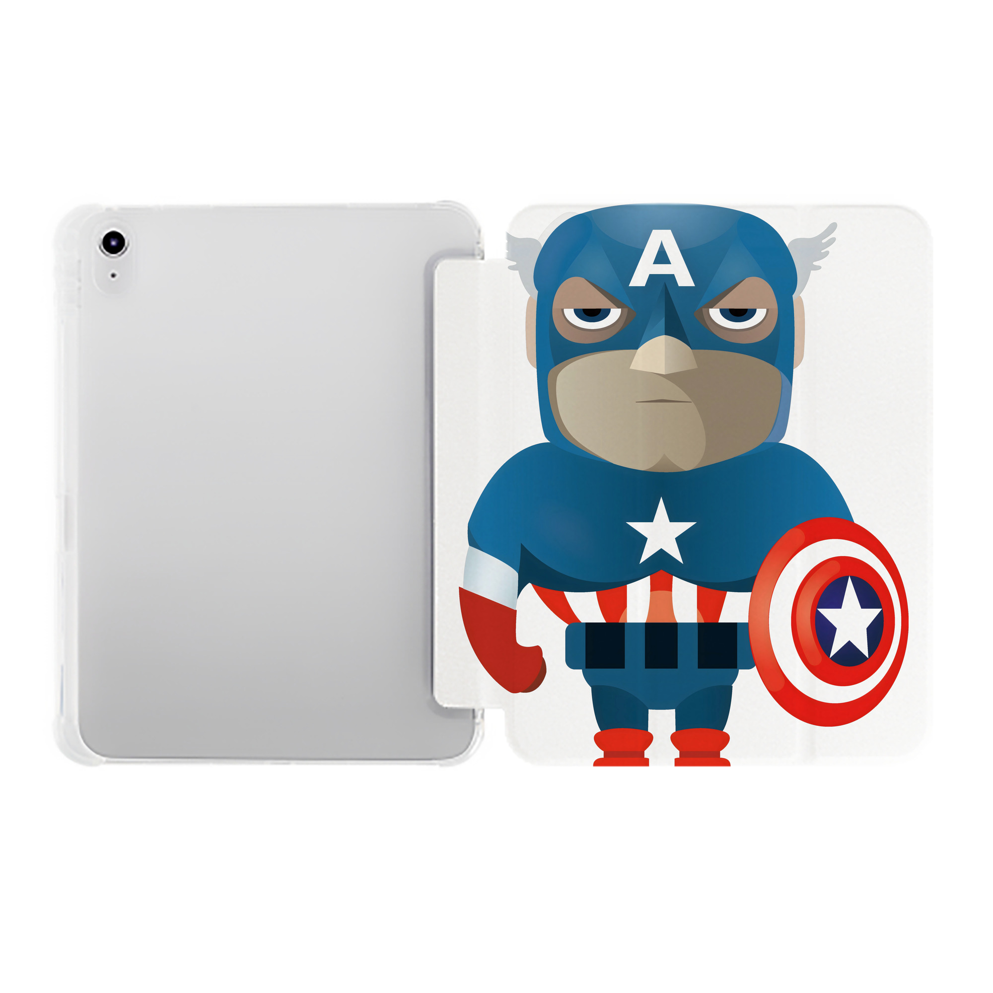 （画像用） アベンジャーズ The Avengers IPad ケース ペン収納付き 三つ折りスタンド PUレザー×シリコン 対応機種9.5/10.5/10.9インチ